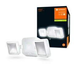 Luminaires Ledvance Applique murale d'extérieur LEDVANCE Battery Blanc, 2 lumières, Détecteur de mouvement