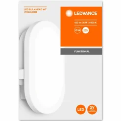 Luminaires Ledvance Applique murale d'extérieur LEDVANCE BULKHEAD Blanc, 1 lumière