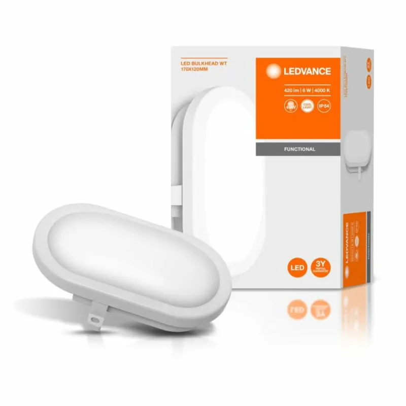 Luminaires Ledvance Applique murale d'extérieur LEDVANCE BULKHEAD Blanc, 1 lumière