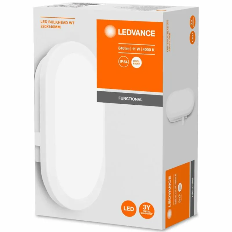 Luminaires Ledvance Applique murale d'extérieur LEDVANCE BULKHEAD Blanc, 1 lumière