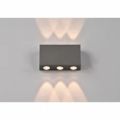 Luminaires Trio Applique murale d'extérieur Trio Clyde LED Anthracite, 2 lumières