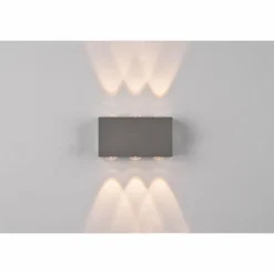 Luminaires Trio Applique murale d'extérieur Trio Clyde LED Anthracite, 2 lumières