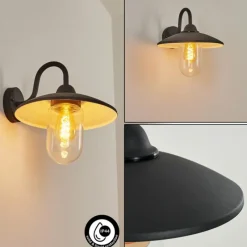 Lampes Vintages & Rétros-hofstein Applique murale d'extérieur Cadeade Anthracite, 1 lumière