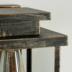 Lampes Dorées-hofstein Applique murale d'extérieur Tieva Brun, Or, 1 lumière