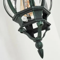 Luminaires Rustiques-hofstein Applique murale d'extérieur Lentua Vert, Noir, 1 lumière