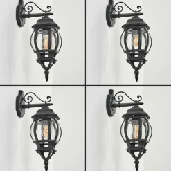 Luminaires Rustiques-hofstein Applique murale d'extérieur Lentua Noir, 1 lumière