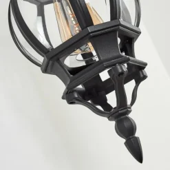 Luminaires Rustiques-hofstein Applique murale d'extérieur Lentua Noir, 1 lumière