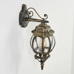 Luminaires Rustiques-hofstein Applique murale d'extérieur Lentua Brun, Or, 1 lumière