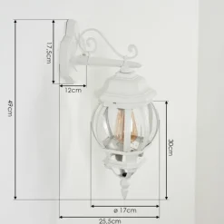 Luminaires Rustiques-hofstein Applique murale d'extérieur Lentua Blanc, 1 lumière