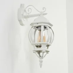 Luminaires Rustiques-hofstein Applique murale d'extérieur Lentua Blanc, 1 lumière
