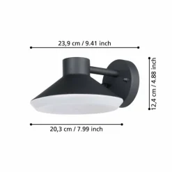 Luminaires Eglo Applique murale d'extérieur Eglo NINNARELLA LED Noir, 1 lumière