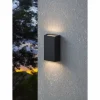 Luminaires Eglo Applique murale d'extérieur Eglo SPONGANO LED Noir, 2 lumières
