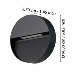 Luminaires Eglo Applique murale d'extérieur Eglo MARUGGIO LED Noir, 1 lumière