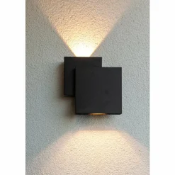 Luminaires Lutec Applique murale d'extérieur Lutec Rialto LED Noir, 2 lumières