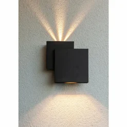 Luminaires Lutec Applique murale d'extérieur Lutec Rialto LED Noir, 2 lumières