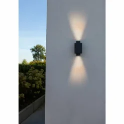 Luminaires Lutec Applique murale d'extérieur Lutec Cypres Anthracite, 2 lumières