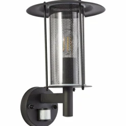 Luminaires Brilliant Applique murale d'extérieur Brilliant Detroit Noir, 1 lumière, Détecteur de mouvement