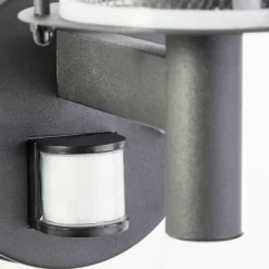 Luminaires Brilliant Applique murale d'extérieur Brilliant Detroit Noir, 1 lumière, Détecteur de mouvement