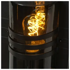 Luminaires Lucide Applique murale d'extérieur Lucide PRIVAS Noir, 1 lumière