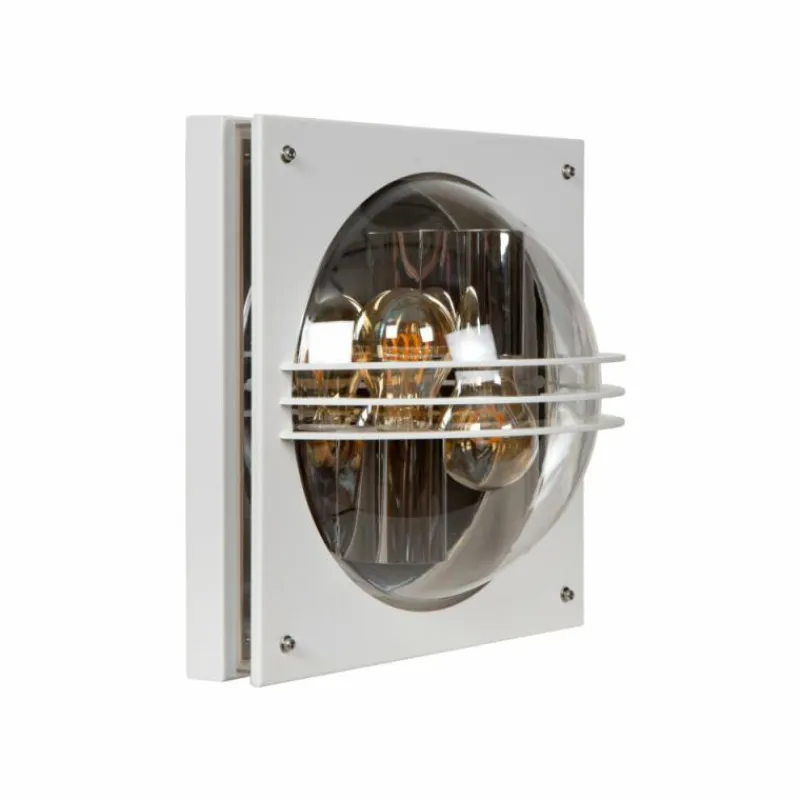 Luminaires Lucide Applique murale d'extérieur Lucide PRIVAS Blanc, 2 lumières