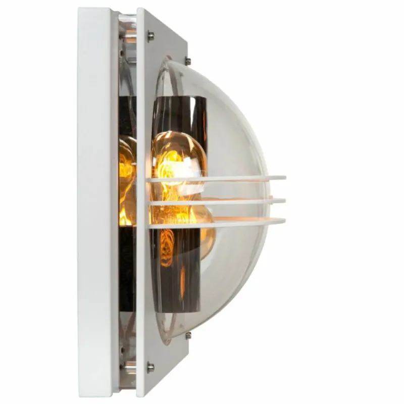 Luminaires Lucide Applique murale d'extérieur Lucide PRIVAS Blanc, 2 lumières