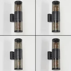 Suspension Verre Fumé-hofstein Applique murale d'extérieur Tolsona Noir, 2 lumières