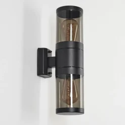 Suspension Verre Fumé-hofstein Applique murale d'extérieur Tolsona Noir, 2 lumières