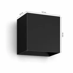 Luminaires Philips Applique murale d'extérieur Philips Hue Resonate LED Noir, 1 lumière, Changeur de couleurs