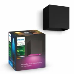 Luminaires Philips Applique murale d'extérieur Philips Hue Resonate LED Noir, 1 lumière, Changeur de couleurs