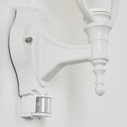 Lampes Vintages & Rétros-hofstein Applique murale d'extérieur Jeannot Blanc, 1 lumière, Détecteur de mouvement