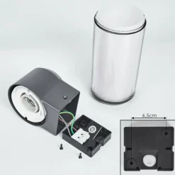 hofstein Applique murale d'extérieur Gondoyer Anthracite, 1 lumière, Détecteur de mouvement