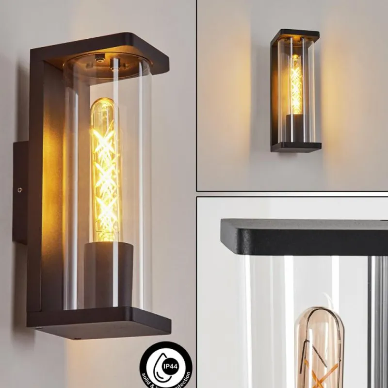 hofstein Applique murale d'extérieur Mataka Noir, 1 lumière