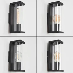 hofstein Applique murale d'extérieur Mataka Noir, 1 lumière