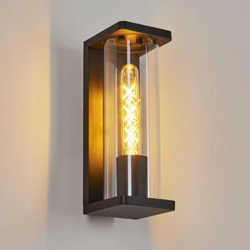 hofstein Applique murale d'extérieur Mataka Noir, 1 lumière