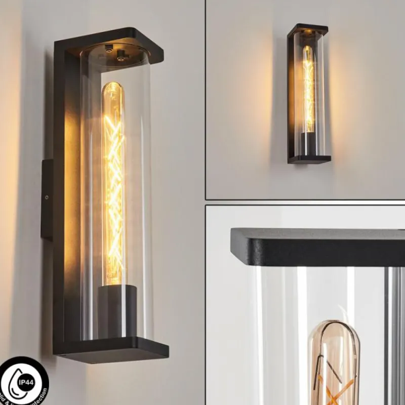 hofstein Applique murale d'extérieur Mataka Noir, 1 lumière