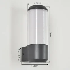 hofstein Applique murale d'extérieur Gondoyer Anthracite, 1 lumière