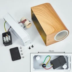 Lampes En Bois-hofstein Applique murale d'extérieur Skaabu Brun, Couleur bois, 2 lumières