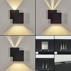 hofstein Applique murale d'extérieur Colare LED Noir, 1 lumière