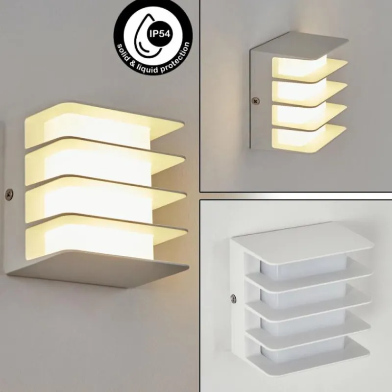 hofstein Applique murale d'extérieur Guichard LED Blanc, 1 lumière