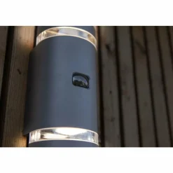 Luminaires Lutec Applique murale d'extérieur Lutec Focus Anthracite, 2 lumières, Détecteur de mouvement