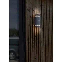 Luminaires Lutec Applique murale d'extérieur Lutec Focus Anthracite, 2 lumières, Détecteur de mouvement