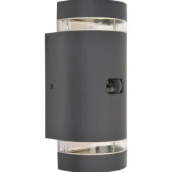 Luminaires Lutec Applique murale d'extérieur Lutec Focus Anthracite, 2 lumières, Détecteur de mouvement