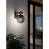 Suspension Verre Fumé-Luminaires Eglo Applique murale d'extérieur Eglo BUFALATA Couleur bois, 1 lumière