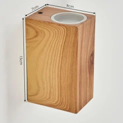 Lampes En Bois-hofstein Applique murale d'extérieur Skaabu Couleur bois, 2 lumières