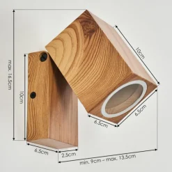 Lampes En Bois-hofstein Applique murale d'extérieur Skaabu Couleur bois, 1 lumière