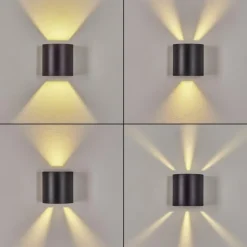 hofstein Applique murale d'extérieur Arteaga LED Noir, 1 lumière