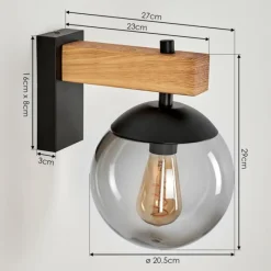 hofstein Applique murale d'extérieur Pampita Couleur bois, 1 lumière