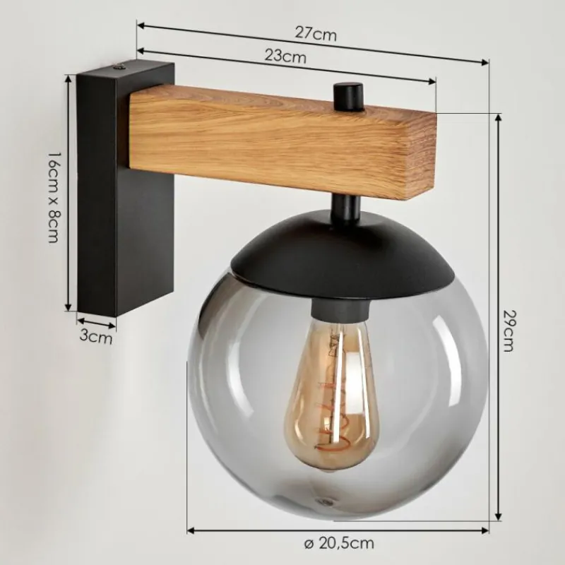 hofstein Applique murale d'extérieur Pampita Couleur bois, 1 lumière