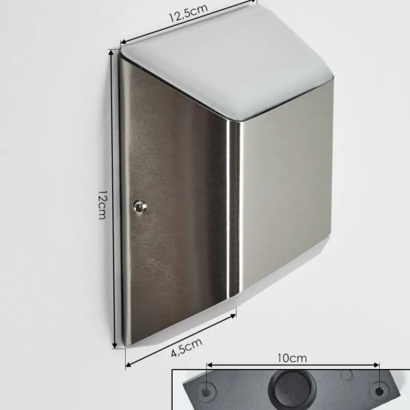 hofstein Applique murale d'extérieur Yobo LED Acier inoxydable, 1 lumière