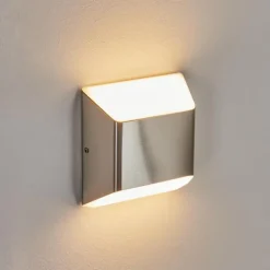 hofstein Applique murale d'extérieur Yobo LED Acier inoxydable, 1 lumière